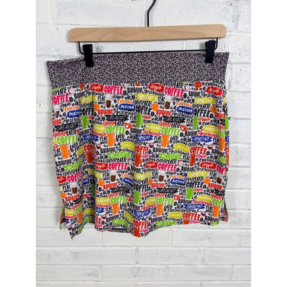 Skort Obsession Skort Womens XXL Coffee Print Built In Shorts Golf Novelty